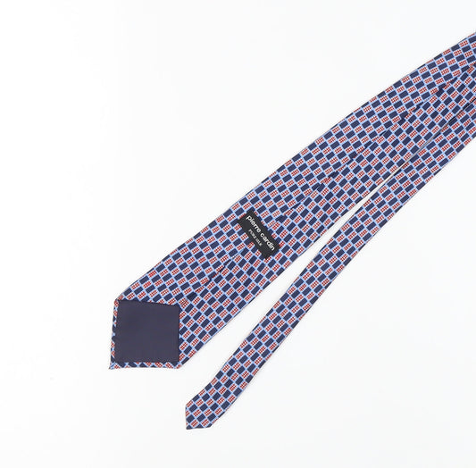 Pierre Cardin Men's Blue Geometric Silk Tie