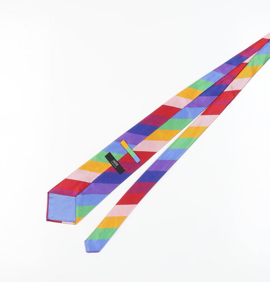 Marks and Spencer Mens Multicoloured Silk Slim Tie