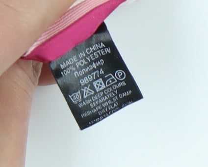 Mens NEXT Pink Striped 100% Polyester Tie