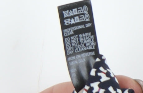 Marks and Spencer Men's Black Houndstooth Silk Tie