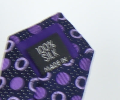 Thomas Nash Purple Geometric Silk Tie for Men