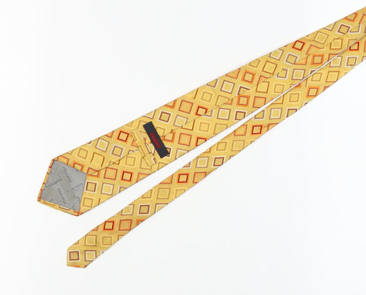 Ted Baker Men's Yellow Geometric Silk Tie