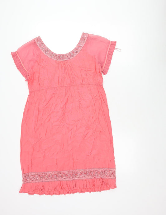 Miss Selfridge Women’s Pink Embroidered Shift Dress