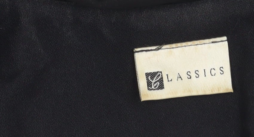 Classics Women's Black Beaded Short Jacket, Size 12