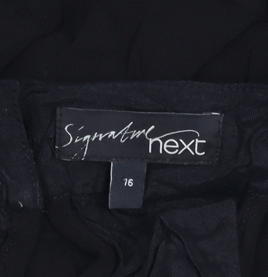 Womens UK Size 16 NEXT Black Camisole Blouse