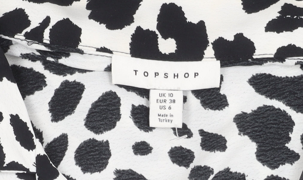 Womens UK Size 10 Topshop Multicoloured Blouse Blouse