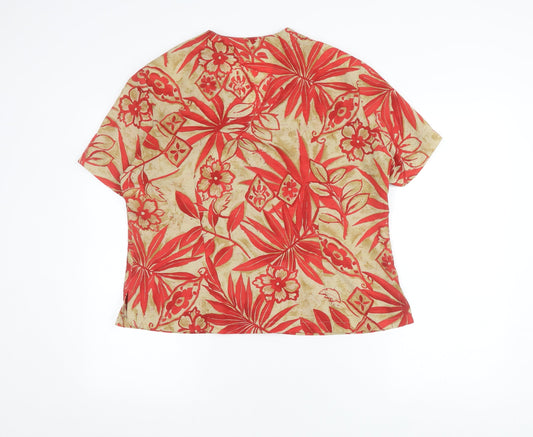 Womens UK Size 14 Paul Separates Red Basic Blouse