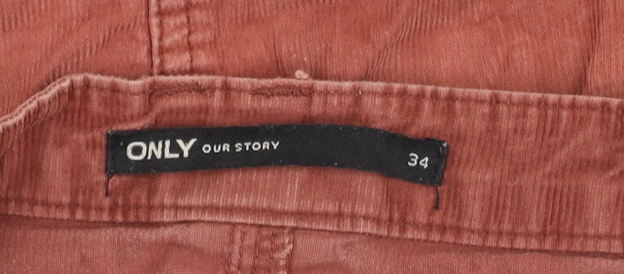 ONLY Women's Brown Knee Length Corduroy Skirt, Size 6