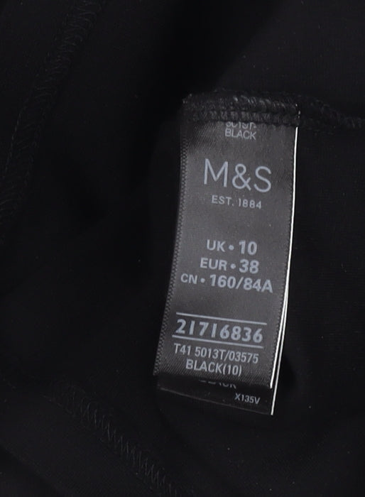 Womens UK Size 10 Marks and Spencer Black Basic Blouse