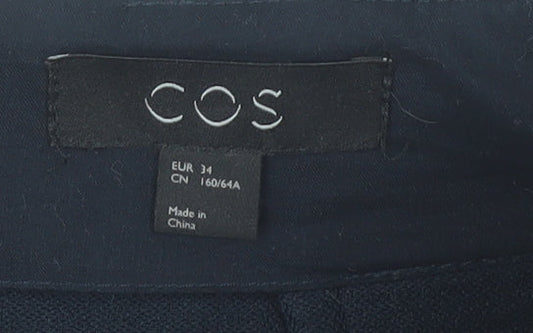 COS Women's Black A-Line Skirt, Size 6, Wool, Pockets