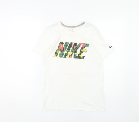 Additional front view of Nike unisex white athletic t-shirt, size S, casual sportswear