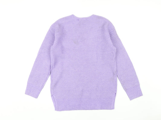 Womens UK Size S Marks and Spencer Purple Pullover Jumper
