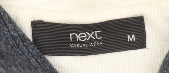 Next Men's Grey Wool Henley Jumper, Size M