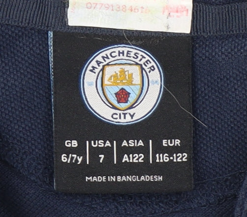Fanatics Boys Blue Manchester City Polo Shirt 6-7 Years