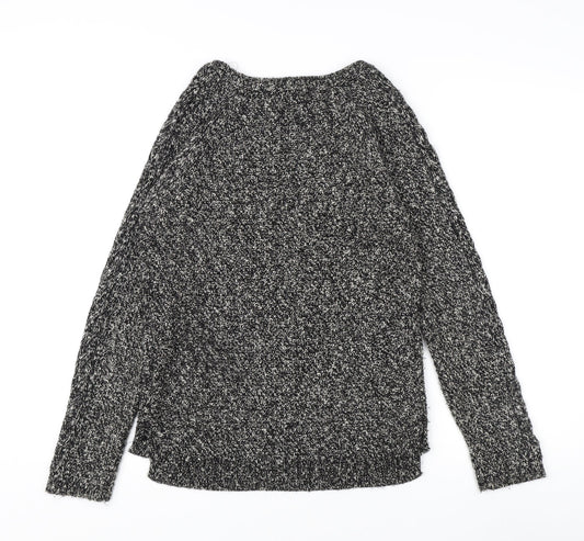 Womens UK Size M Basic Black Jumper