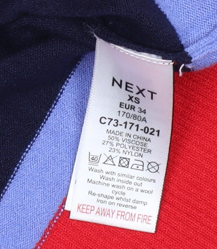 Womens UK Size XS NEXT Multicoloured Pullover Jumper