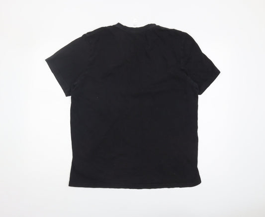 Adidas Men's Black Crew Neck T-Shirt - Size L