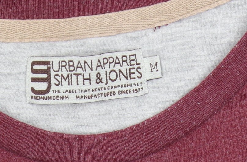 SMITH & JONES Men's Red Medium Graphic T-Shirt