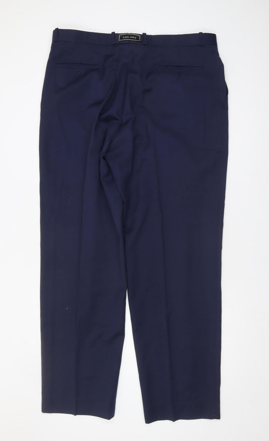 Brook Taverner Men's Blue Wool Dress Pants Size 40
