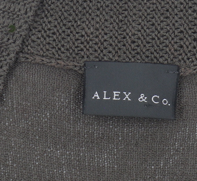 Womens UK Size 10 Alex & Co. Brown Cardigan Jumper