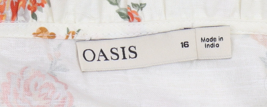 Oasis Women’s Multicoloured Floral Fit & Flare Dress - Size 16