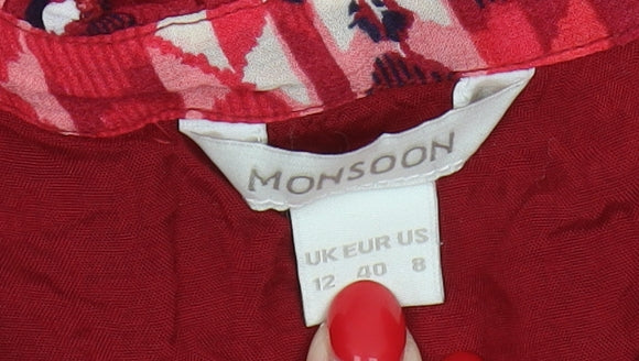 Womens UK Size 12 Monsoon Red Blouse