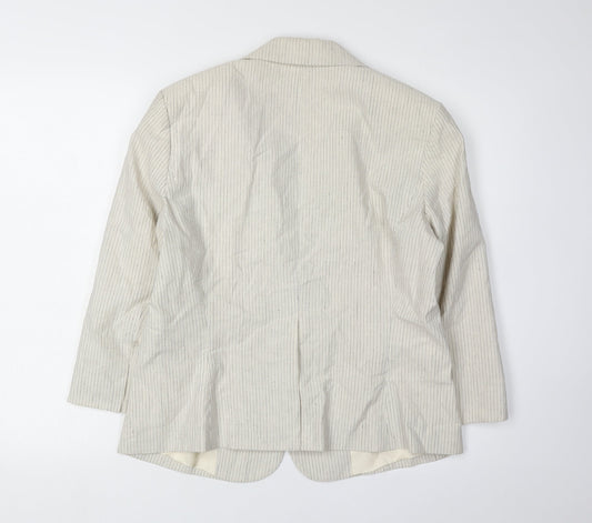 Gap Women's Ivory Blazer UK 16 Regular Lined