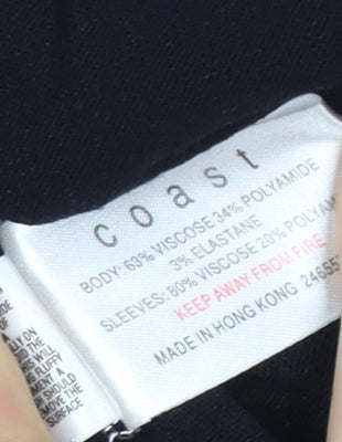 Coast Women's Black Long Sleeve Top Size 14