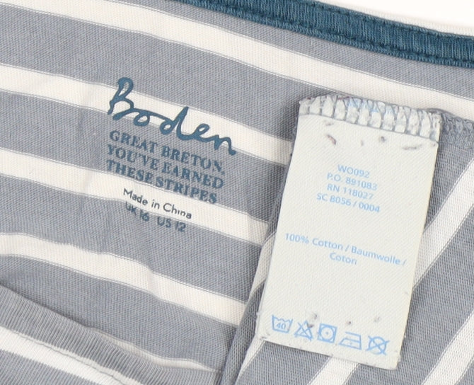 Womens UK Size 12 Boden Blue T-Shirt