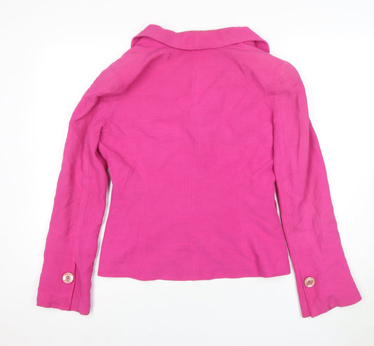 Karen Millen Women's Pink Blazer 12 Single-Breasted