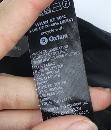 Marks and Spencer Women's Black Pencil Skirt, Size 8