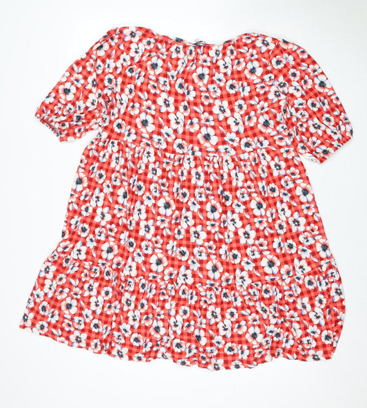 Next Women's Floral Red Dress Size 18