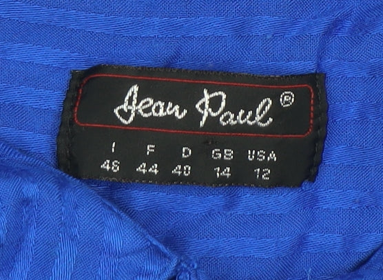 Jean Paul Women's Blue Button-Up Shirt Size 14