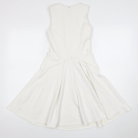 ASOS Women's Ivory Sleeveless Dress Size 8