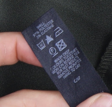 BHS Women's Green Flare Skirt Size 16 Knee Length