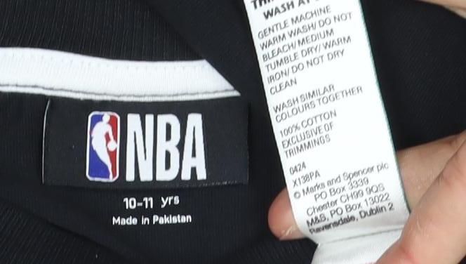 NBA Boys Black Basketball T-Shirt, Size 11Y, Boston Celtics