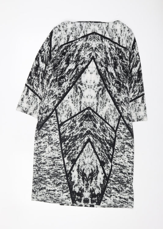 Wallis Women's Geometric 3/4 Sleeve Dress S