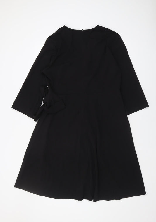 Grace Karin Women's Black XL Wrap Dress V-Neck Elegant