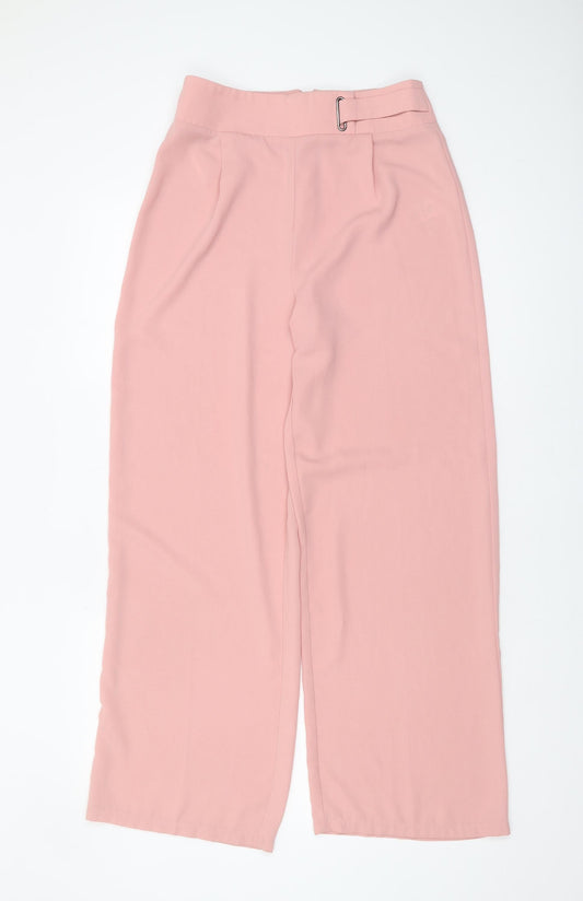 Womens UK Size 8 Dorothy Perkins Wide-Leg Pink Trousers