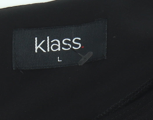 Womens UK Size L Klass Black Tunic Blouse