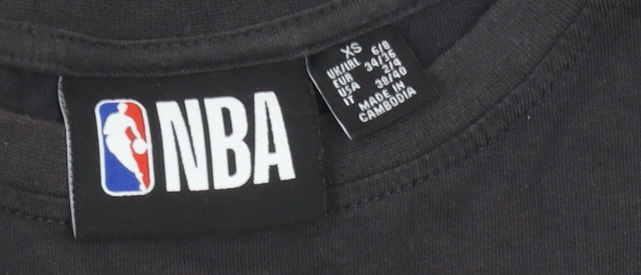 Unisex Adults UK Size XS NBA Black Basic T-Shirt