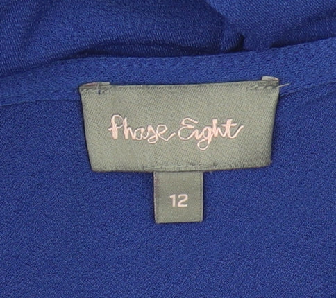 Womens UK Size 12 Phase Eight Blue Basic Blouse