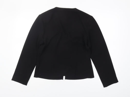 Womens UK Size 10 Debenhams Black Basic Blouse