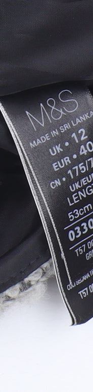 Marks and Spencer Grey Knee-Length Pencil Skirt 12 Women