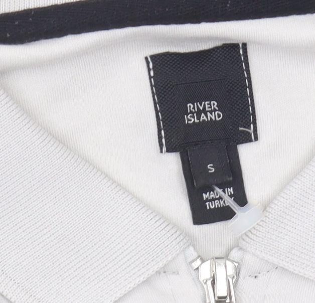 River Island Men's S Multicoloured Colourblock Polo