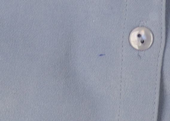 M&Co Women's Blue Button-Up Shirt Size 20