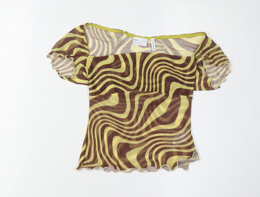 Womens UK Size 8 ASOS DESIGN Multicoloured Basic Blouse