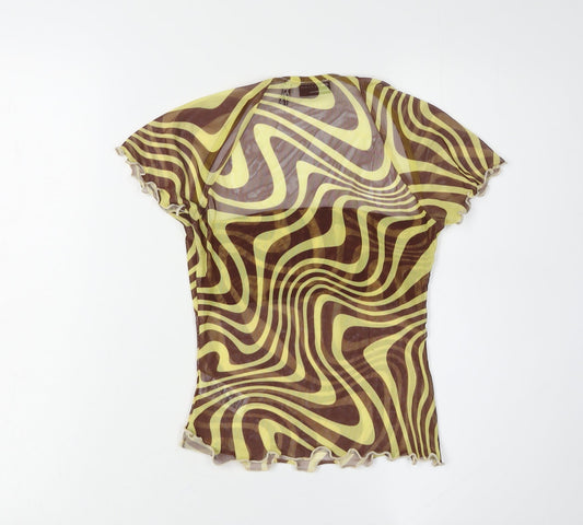 ASOS DESIGN Women's Multicoloured Geometric Top Size 8