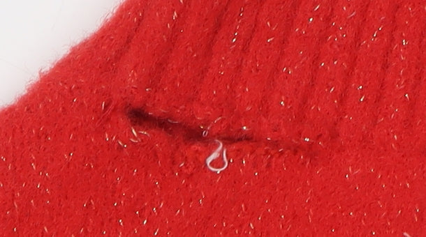 Womens UK Size XS Marks and Spencer Red Pullover Jumper