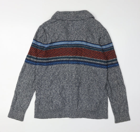 Hollister Men's Grey Cardigan, Size S, V-Neck, Buttons